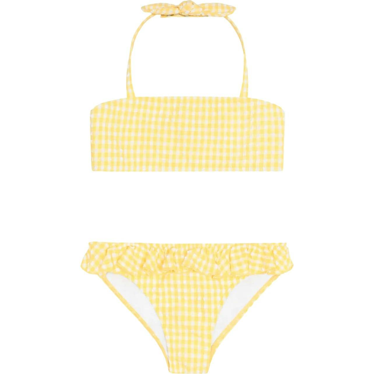 girls soleil gingham halter bikini
