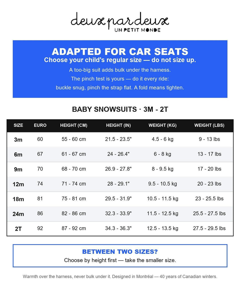 Baby One Piece Snowsuit For Car Seats Off White