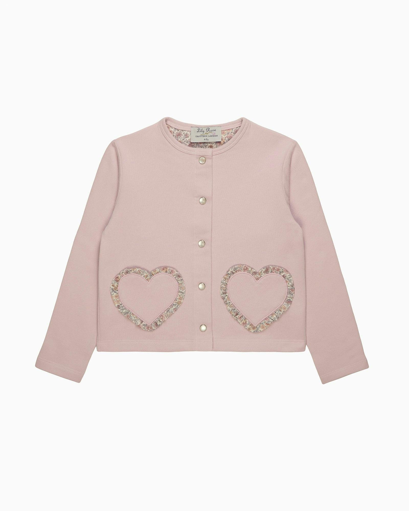 Frilly Heart Jersey Cardigan