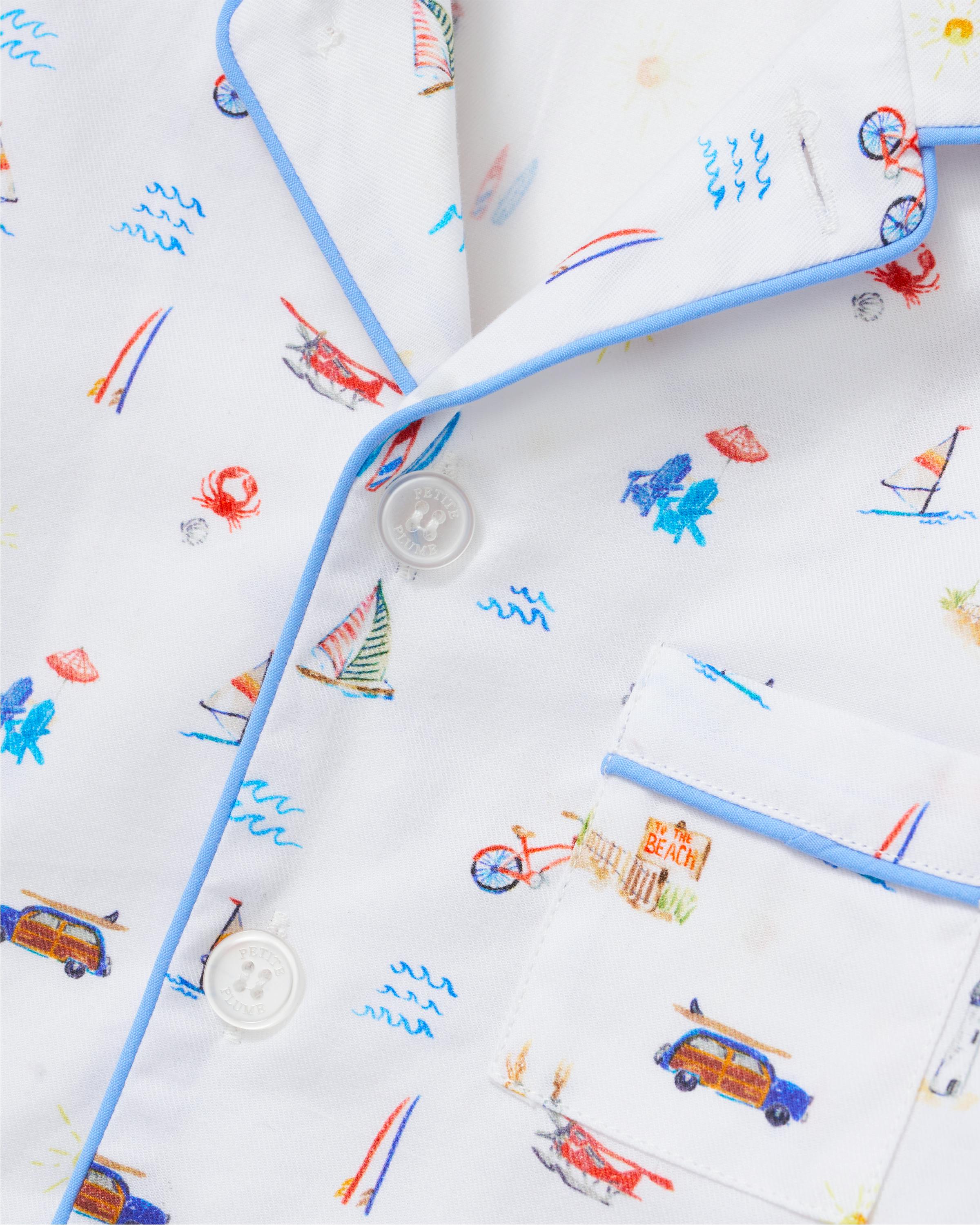 Kid's Twill Pajama Short Set in Summer Nostalgia