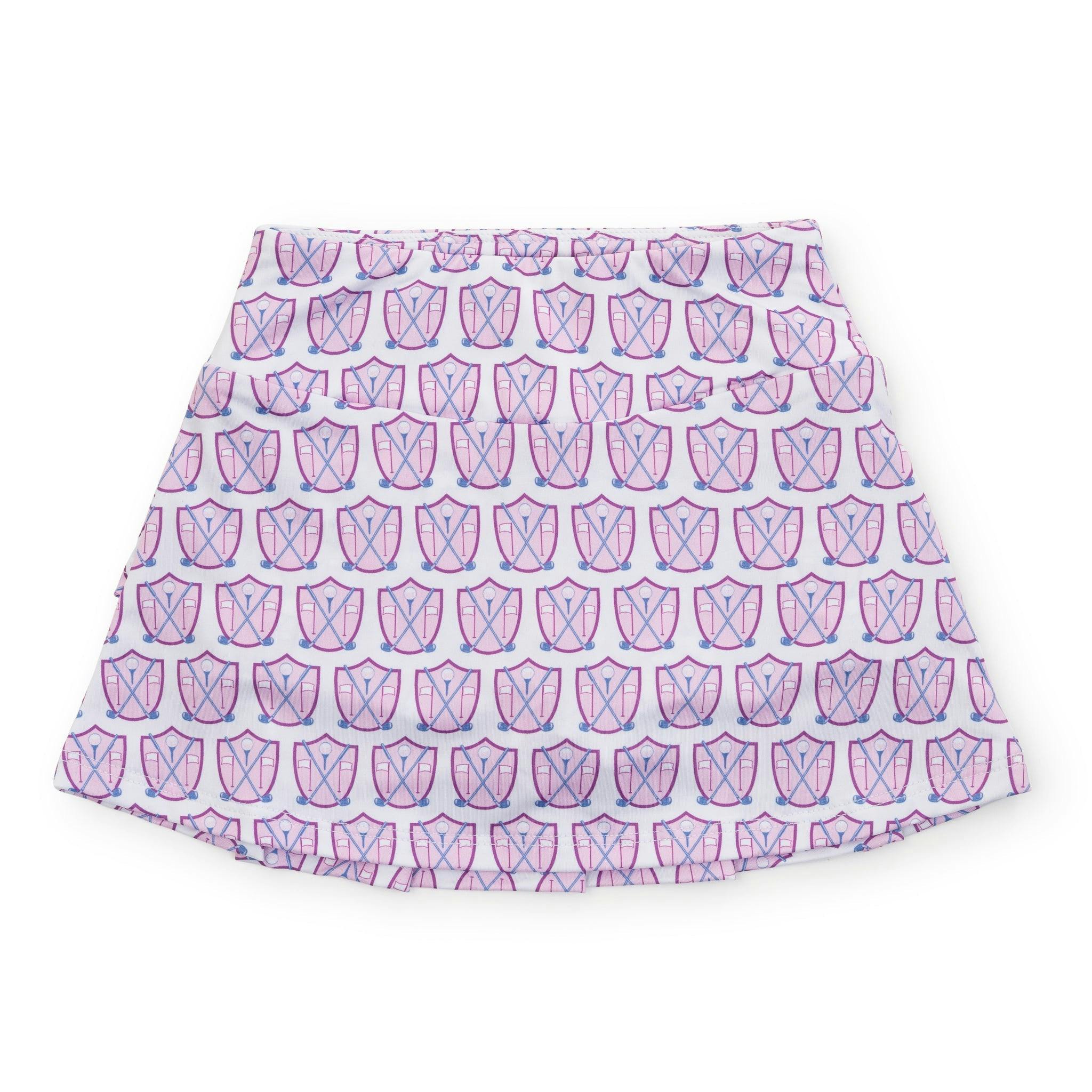 Margot Girls' Performance Skirt by LH Sport Golf Crest Pink