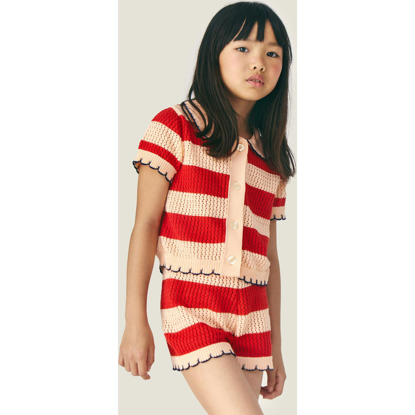 Mipounet SS26 Vita, Cardigan Red Coral