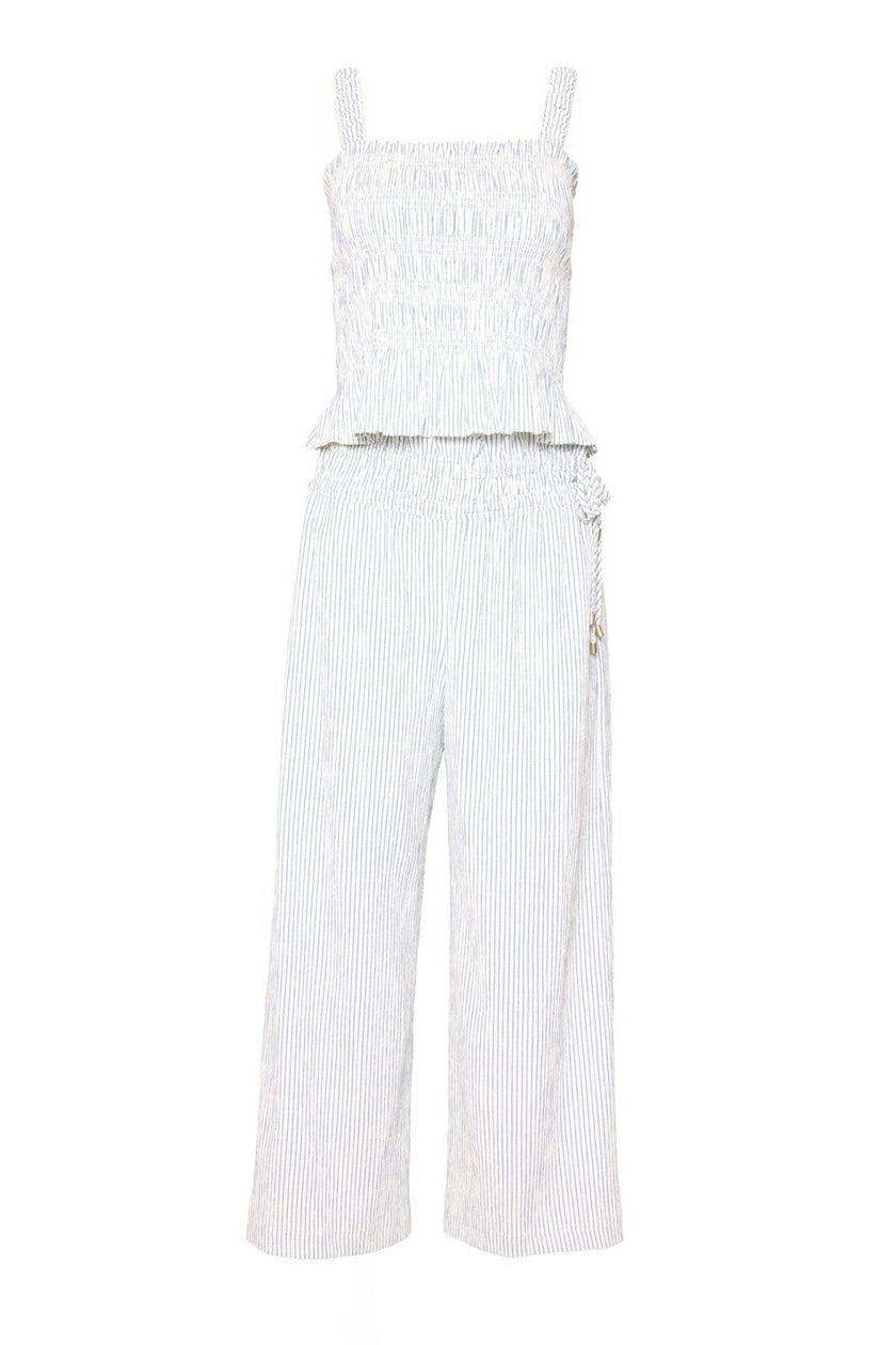 Harley Pants in Blue & White Pinstripe