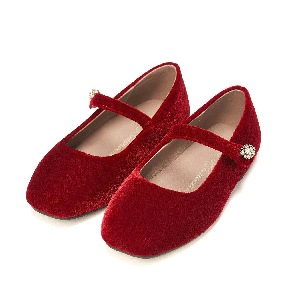 Whitney Velvet Square-Toe Mary Jane Shoes