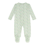baby sea marsh floral pima footie