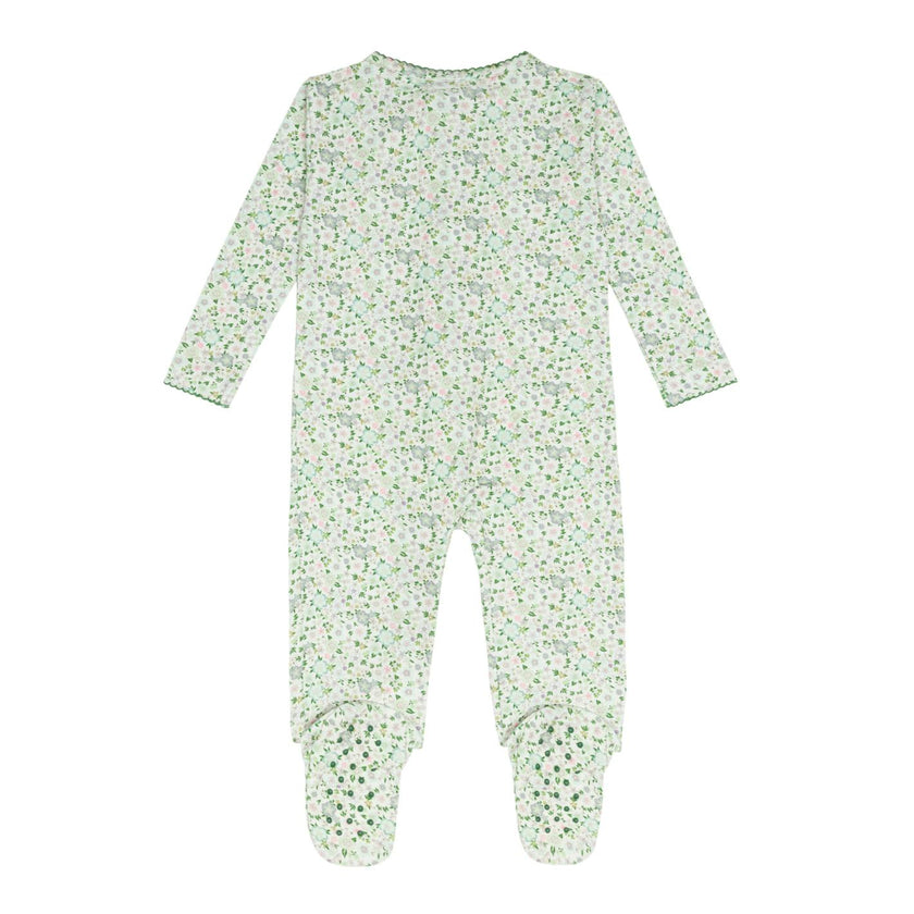 baby sea marsh floral pima footie
