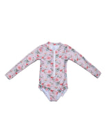 Long Sleeve Zip One Piece Swimsuit – Petal