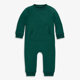 Baby sweatshirt romper in solids