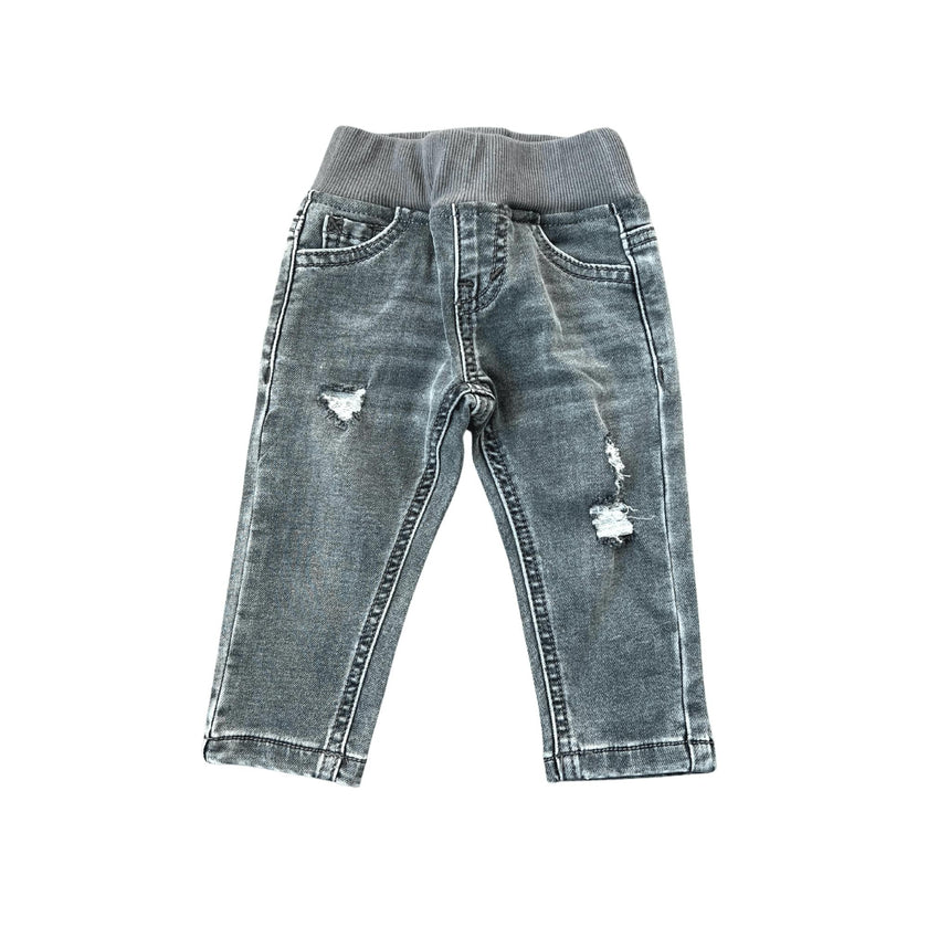 Boys Denim Jeans in Gray Wash