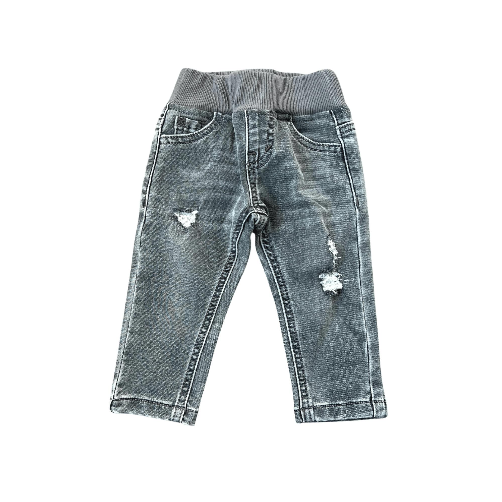 Boys Denim Jeans in Gray Wash
