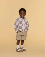 Hooded Cardigan • Checkers Fuzzy