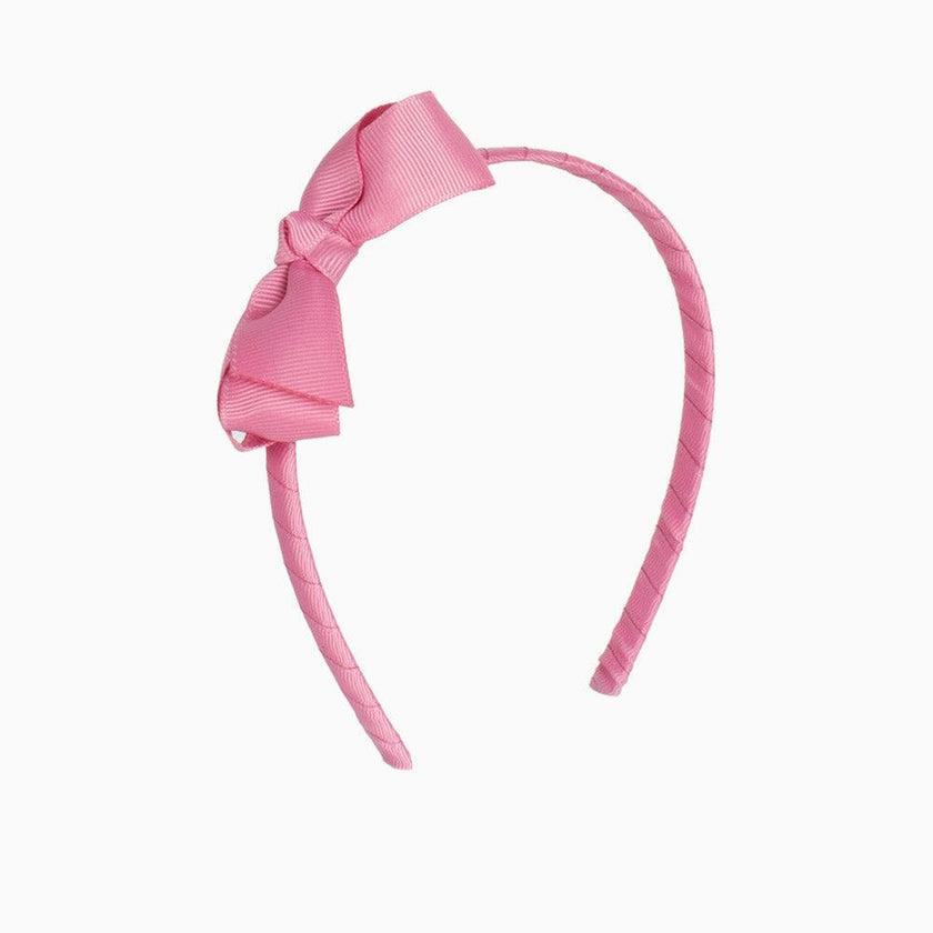 Pretty Bow Alice Band in Dusky Pink