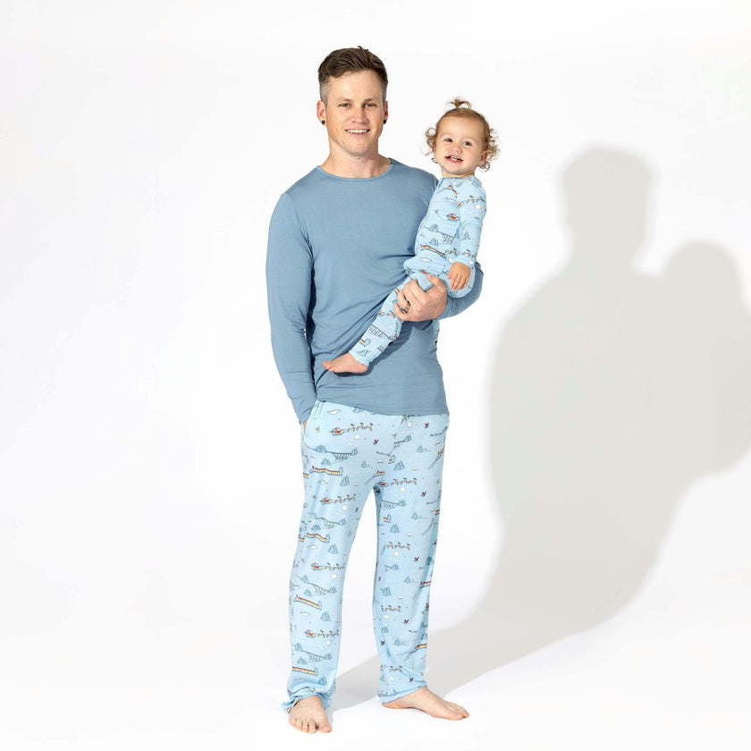 Winter Train Bamboo Convertible Footie