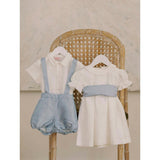 Light Blue Aliso Ceremony Silk Baby Boy Set