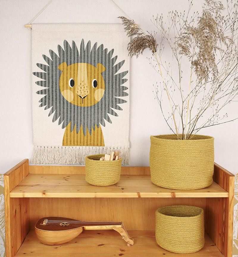Hand-Woven Fringed Wall Hanging