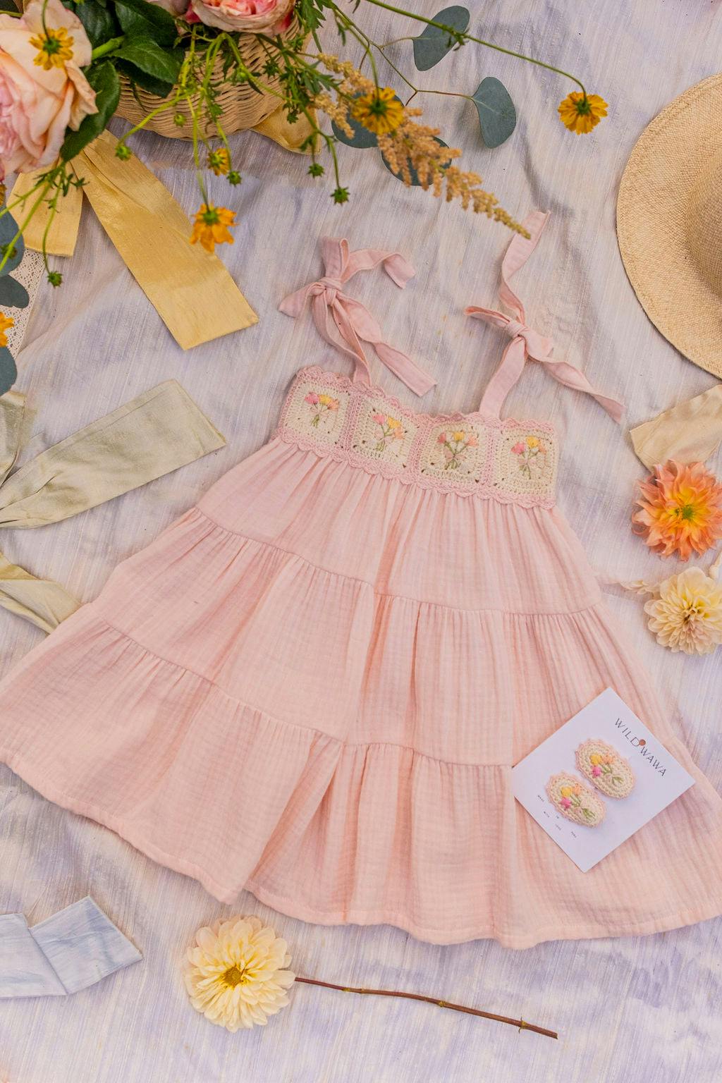 Crochet Clip Set in Petal Bouquet