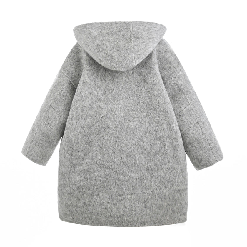 Gray Hooded Winter Coat