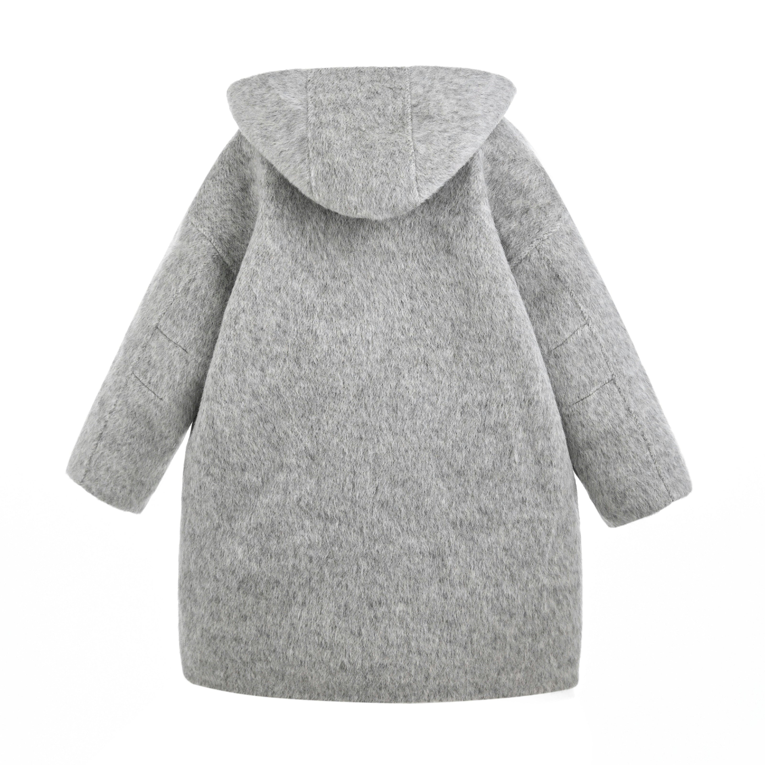 Gray Hooded Winter Coat