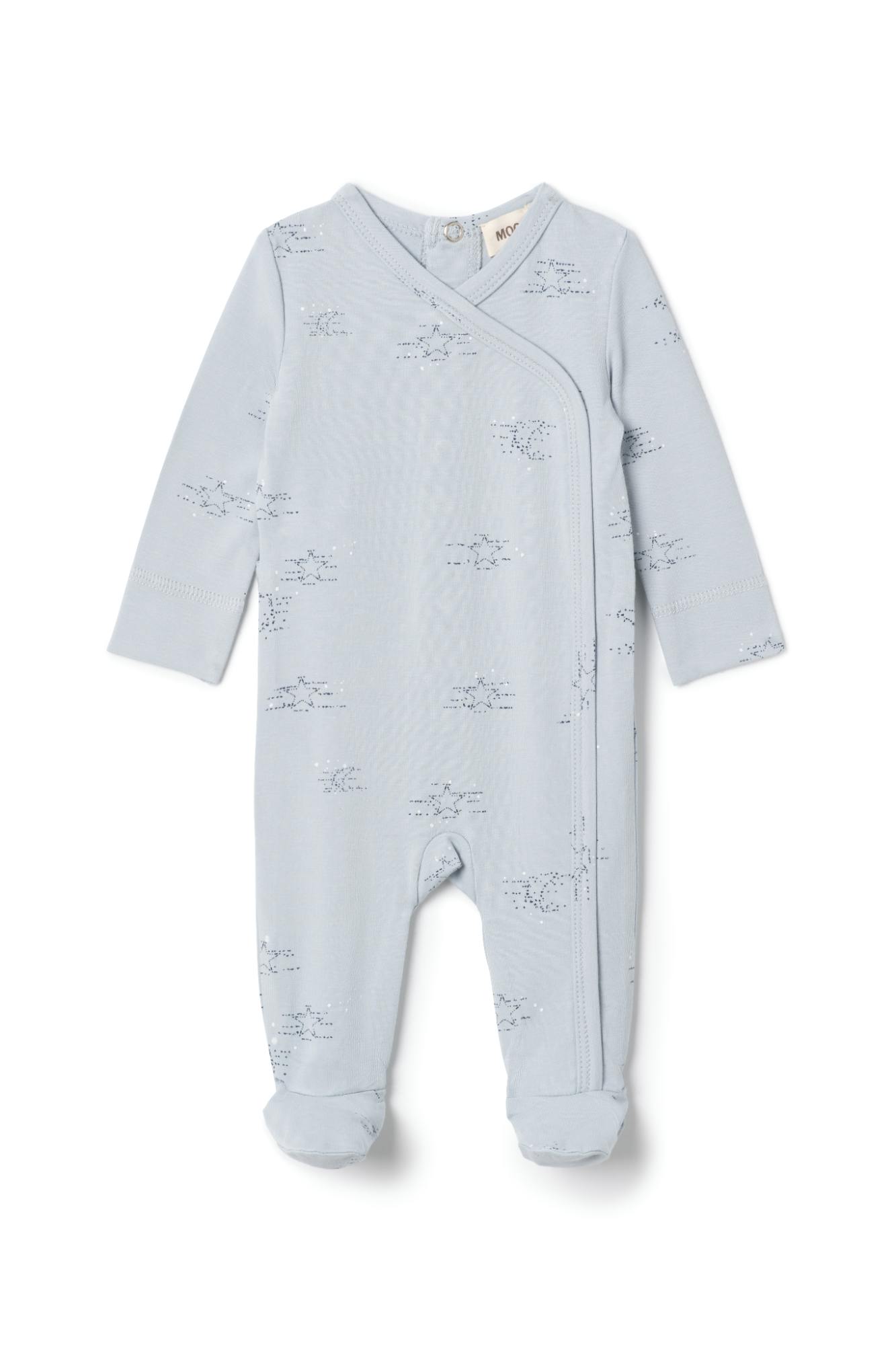 Stars Print Cotton Snap Back Romper