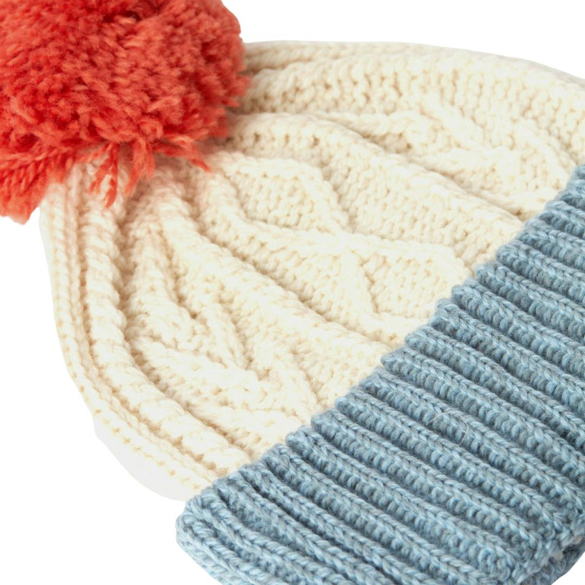 Finchley Merino Bobble Hat - Sky Blue