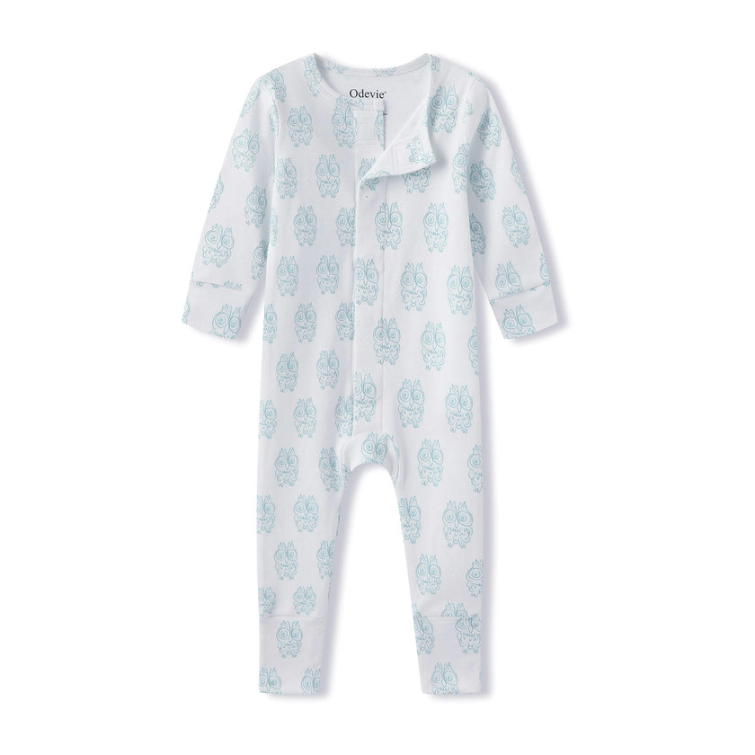 Footie Pajama Sleepsuit - Petite Chouette Green