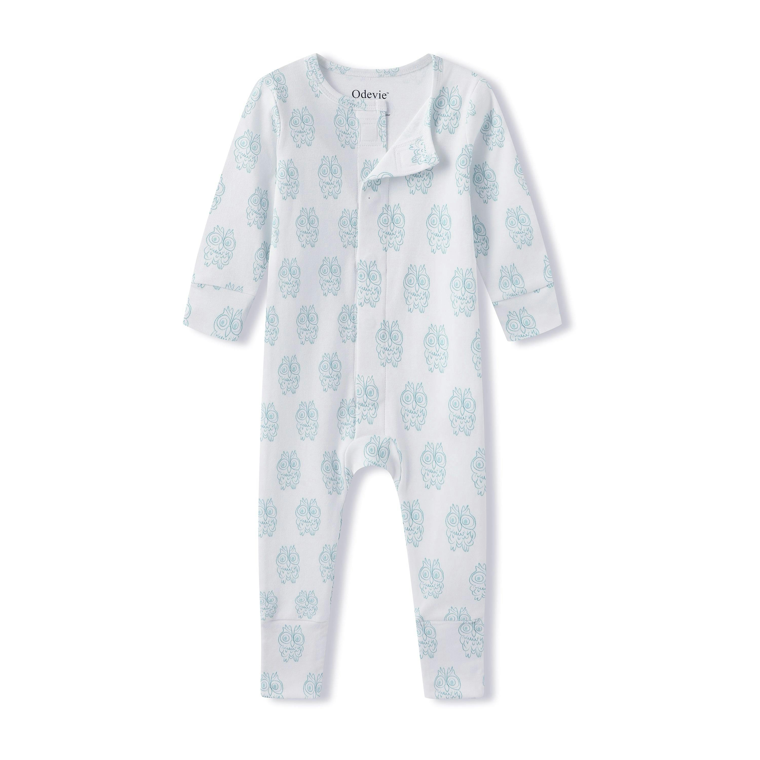 Footie Pajama Sleepsuit - Petite Chouette Green