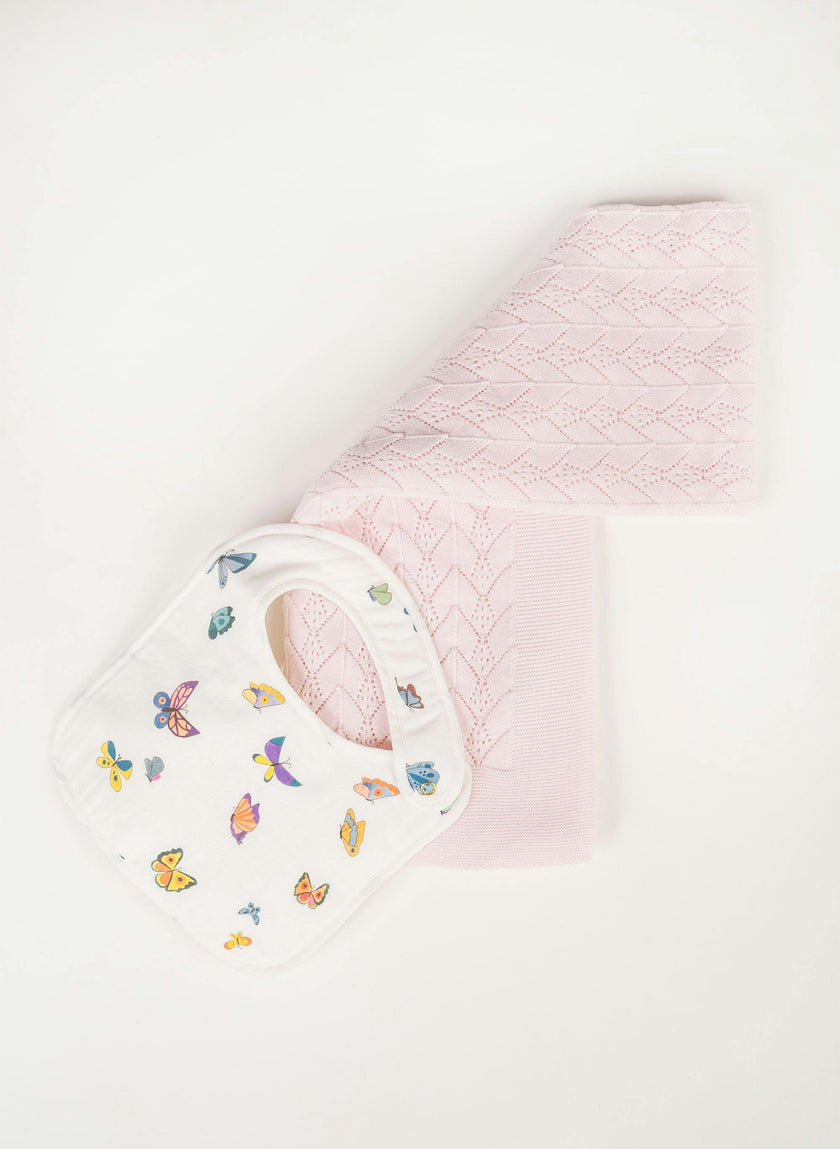Madame Butterfly Bib and Wonder Blanket Bundle
