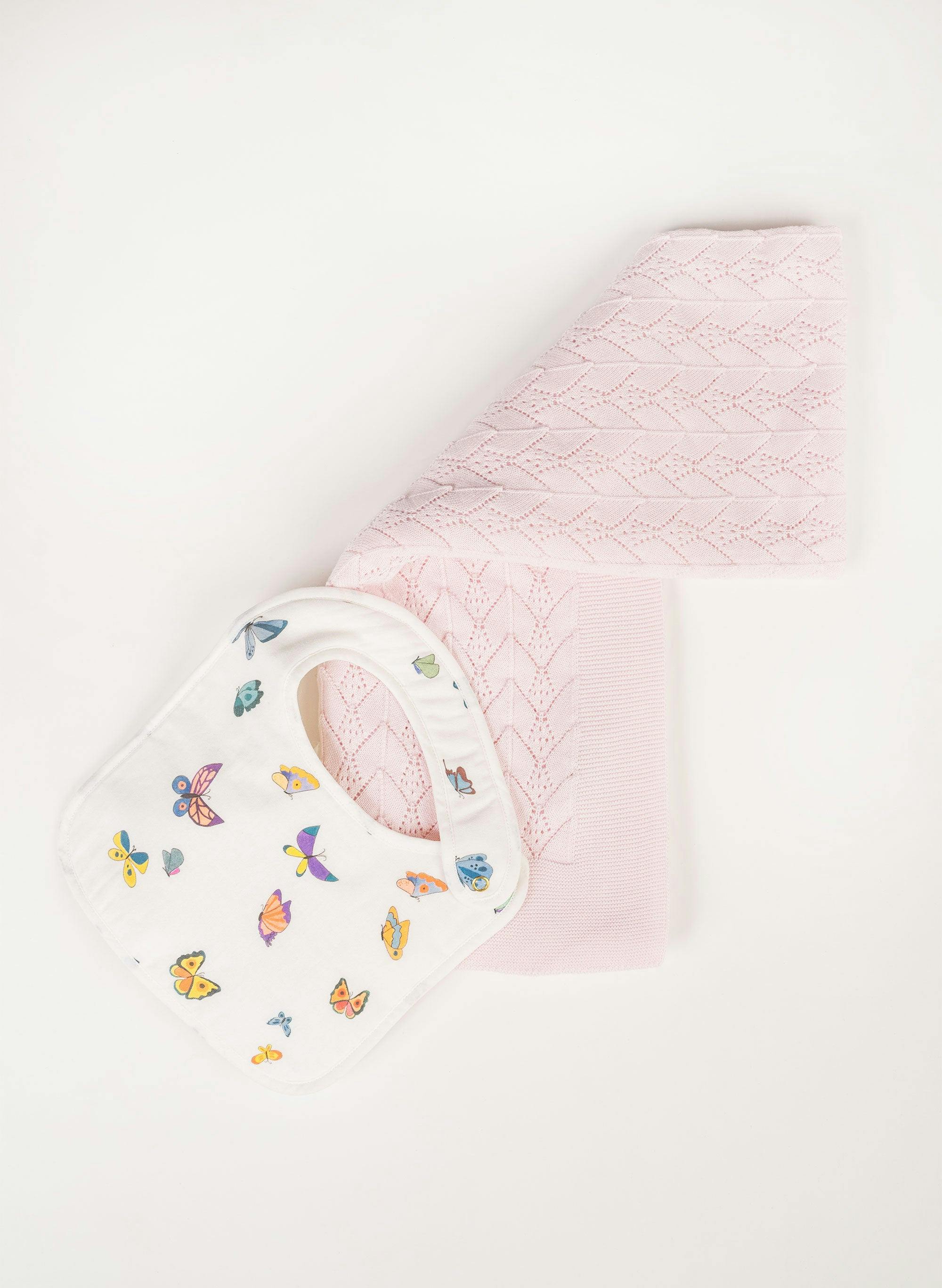 Madame Butterfly Bib and Wonder Blanket Bundle