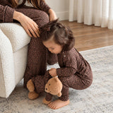 Toddler Pajama Set in Chocolate Leopard