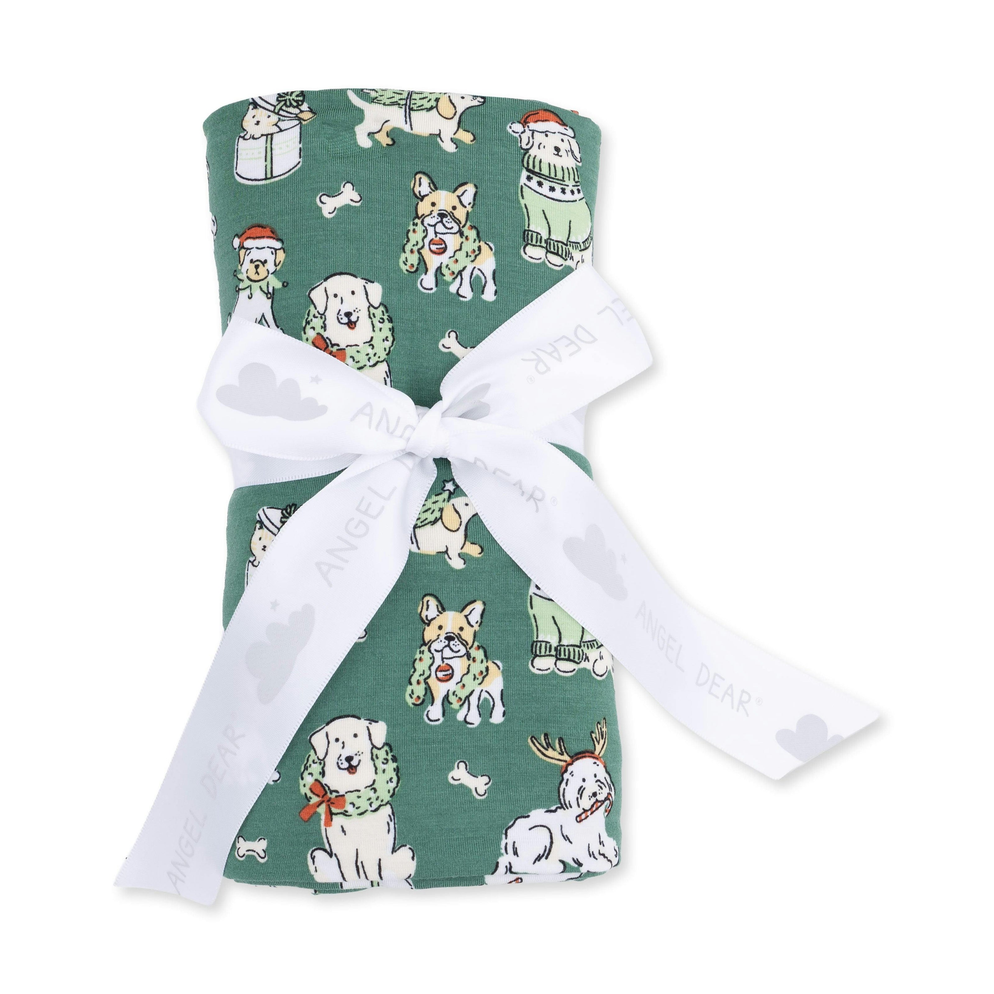 Christmas Dogs Uni - Bamboo - Swaddle Blanket