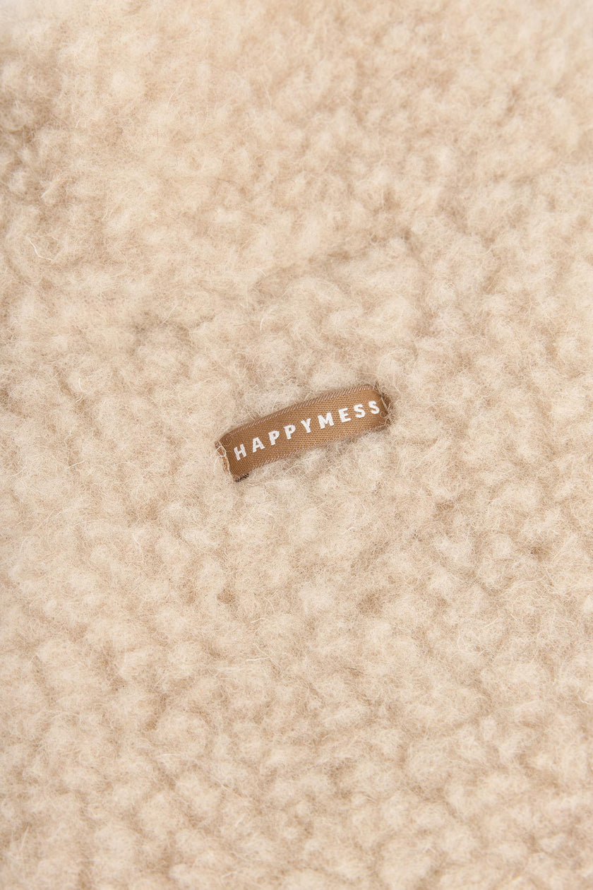 wool kangaroo jacket - almond