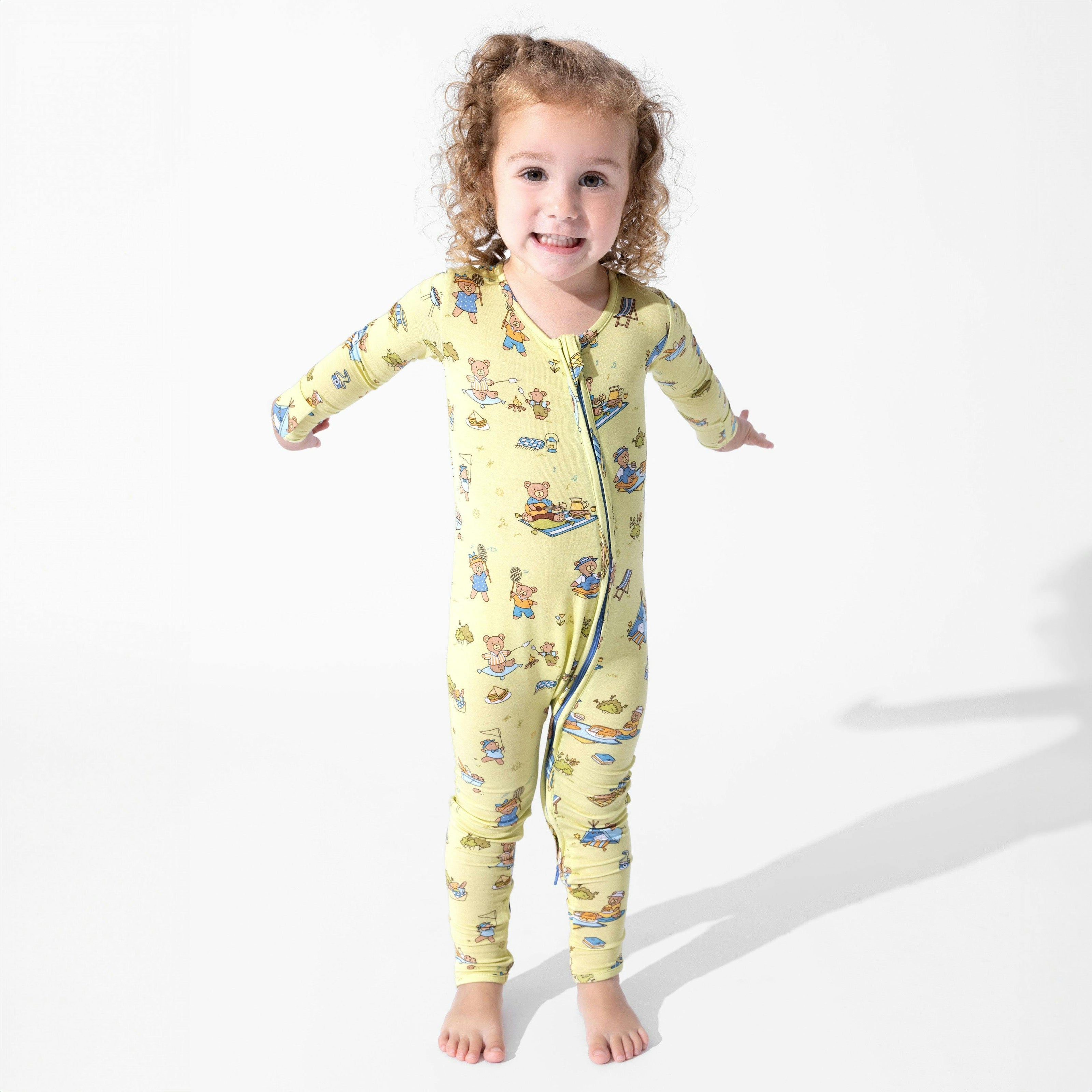Teddy Bear Picnic Bamboo Convertible Footie