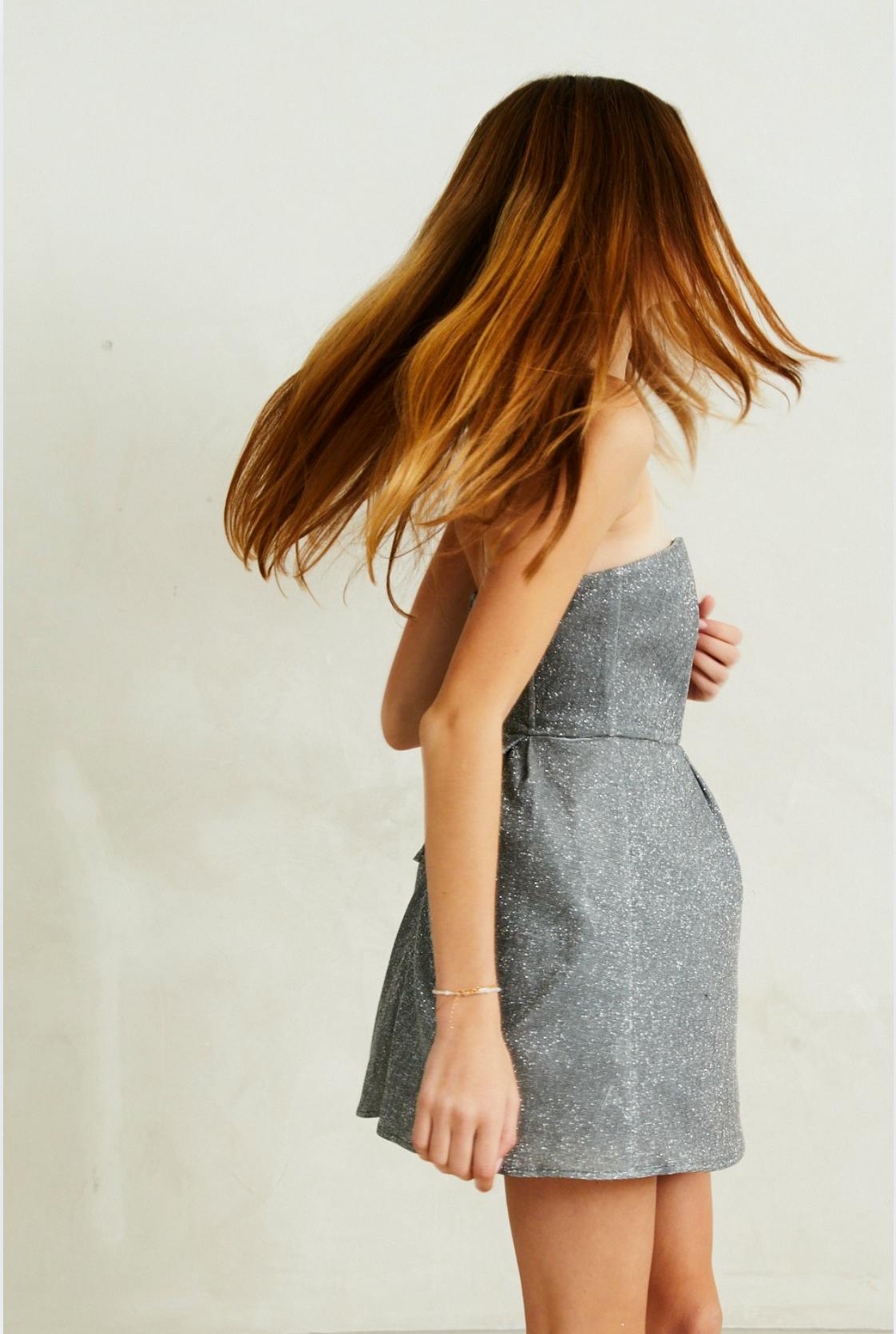 Roxi Silver Corset dress