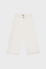 Organic Cotton Cropped Denim Wide Leg