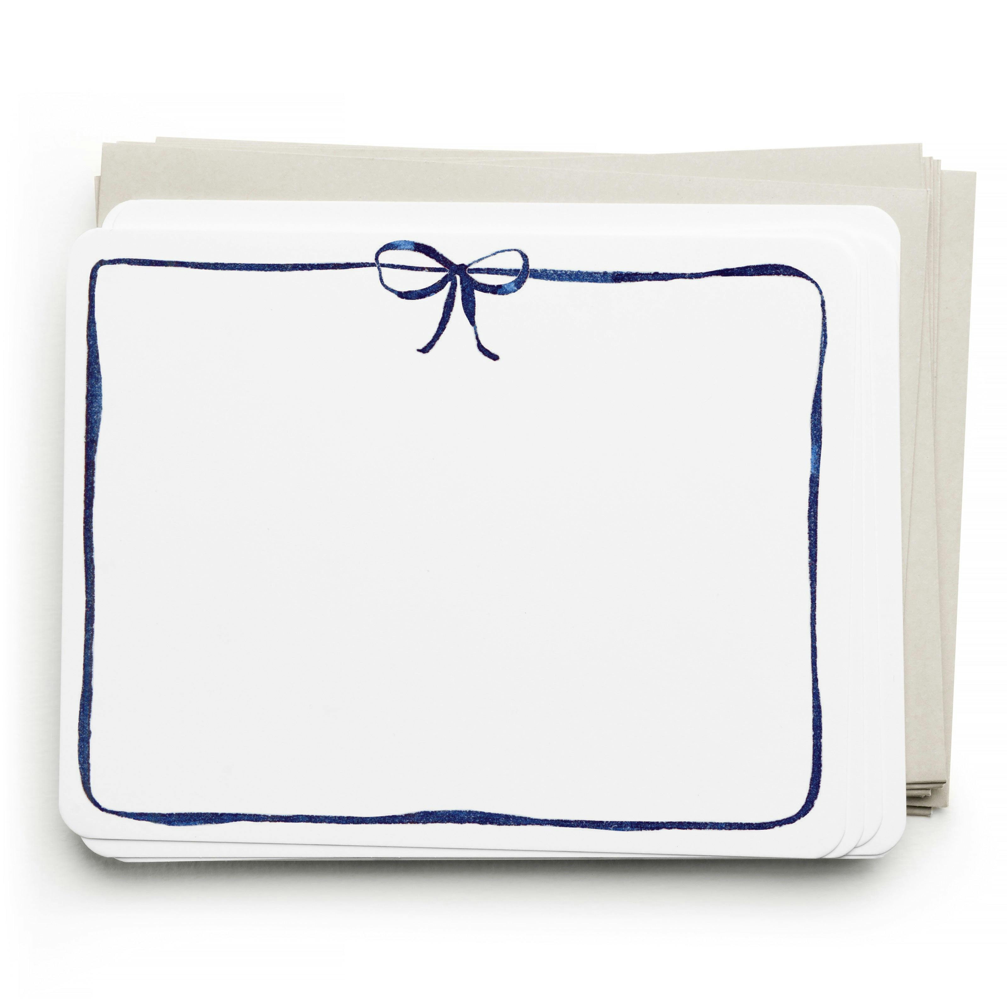 Navy Bow Flat Note Set