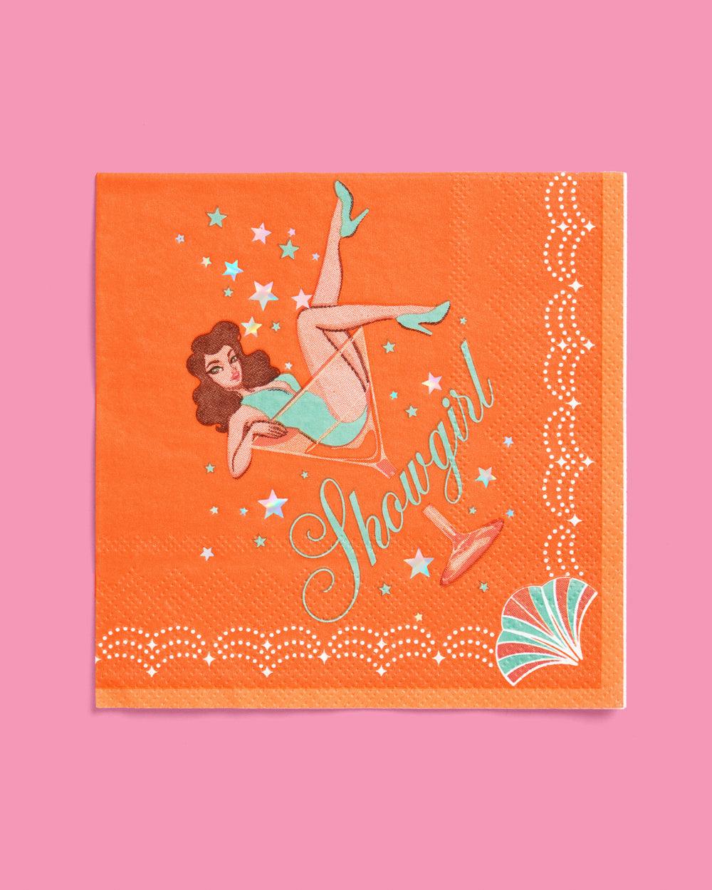 Showgirl Napkins - 24 cocktail napkins