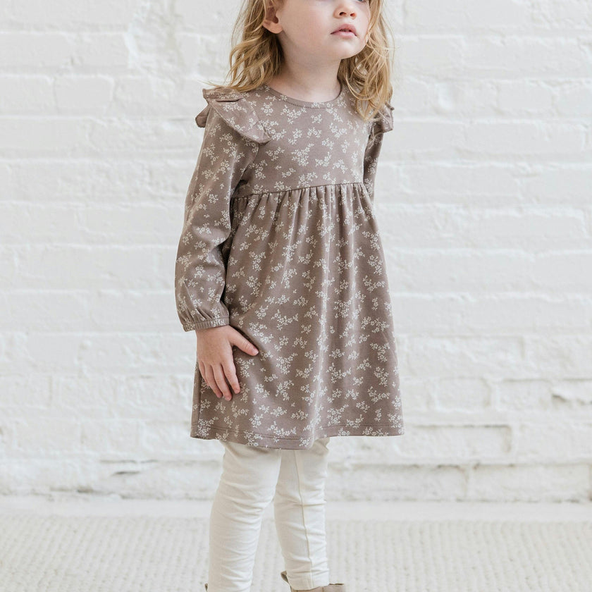 Mika Armhole Ruffle Long Sleeve Dress