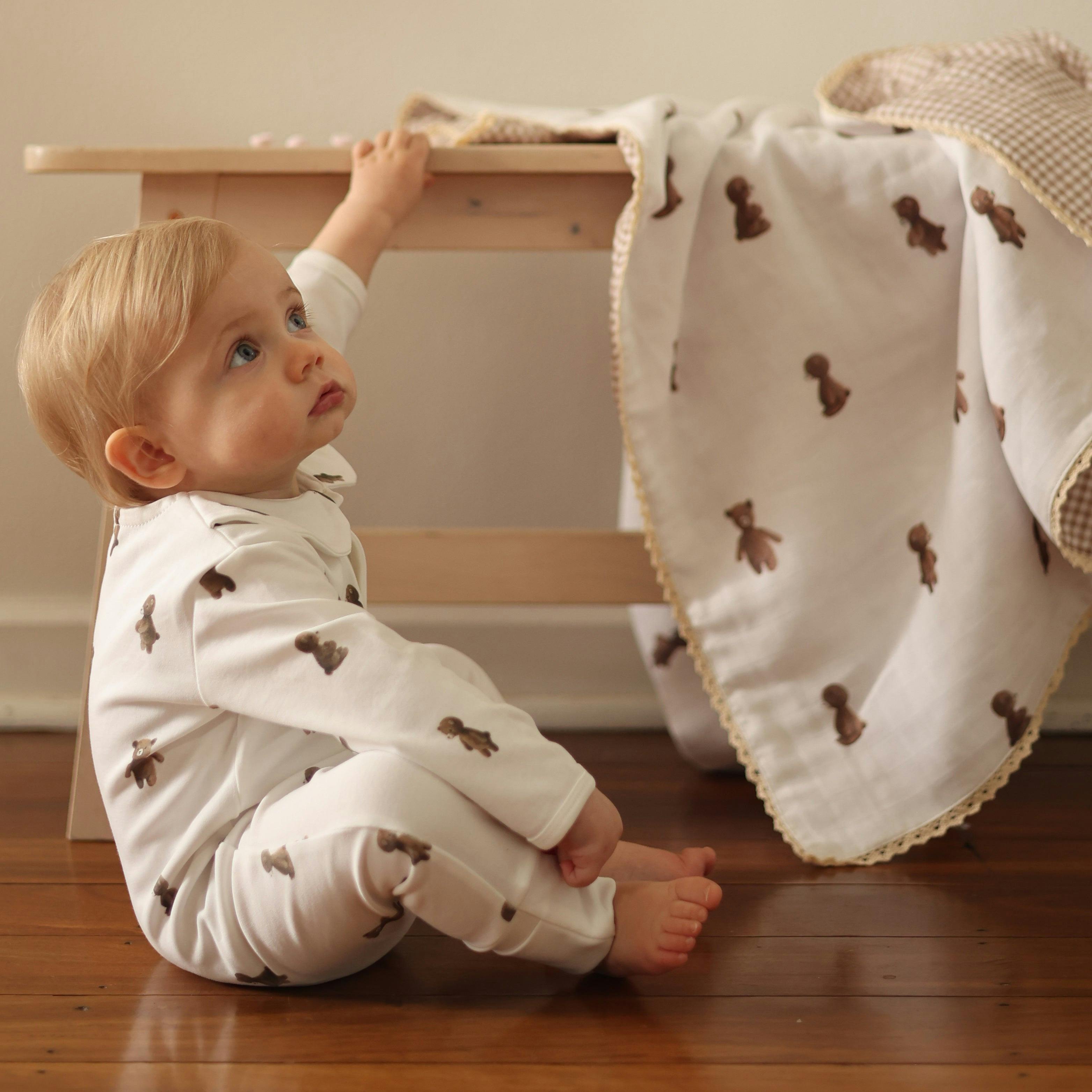 Cotton Babygrow - Teddy Bear