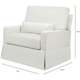 Crawford Performance Eco-Weave Pillowback Chair & a Half Comfort Swivel Glider
