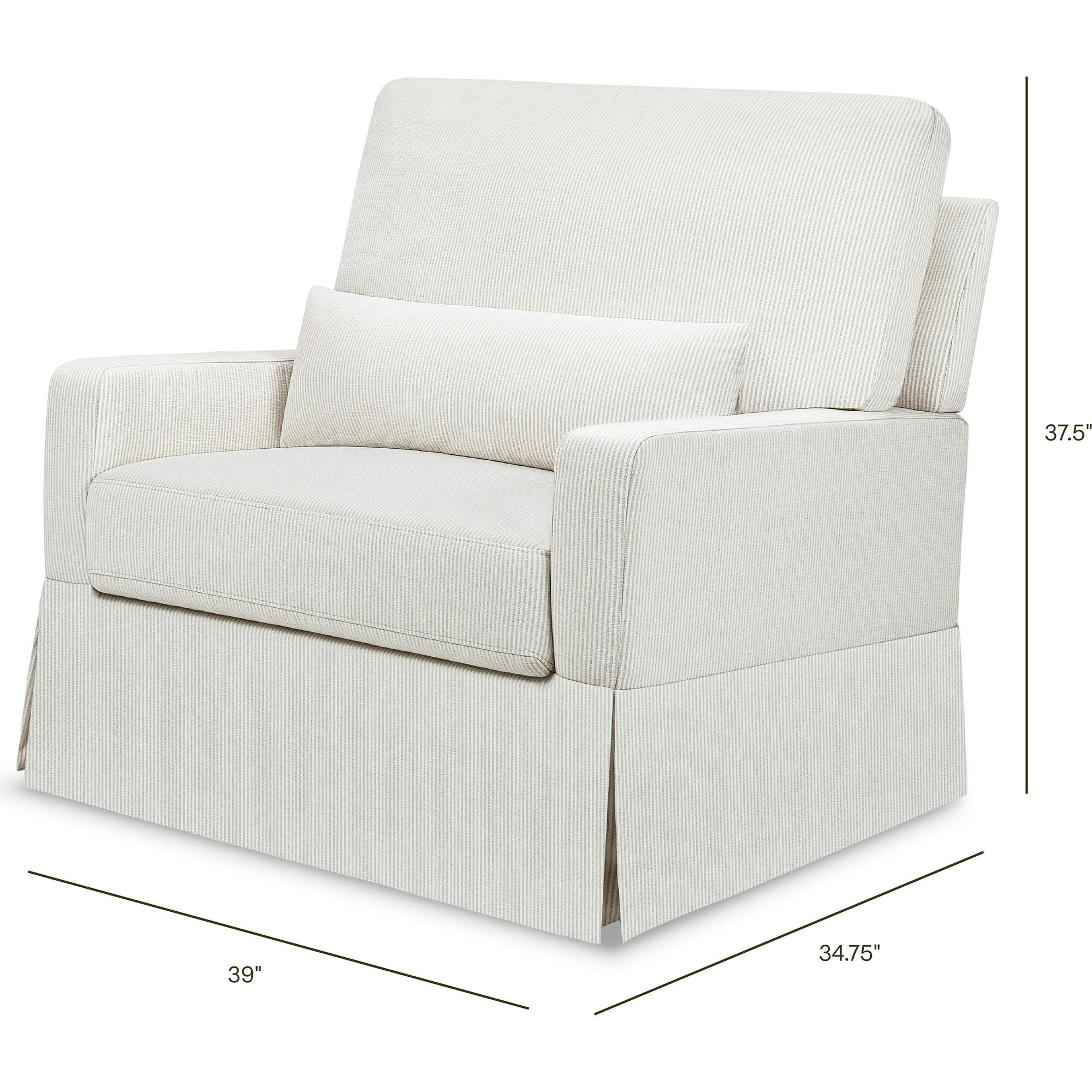 Crawford Performance Eco-Weave Pillowback Chair & a Half Comfort Swivel Glider