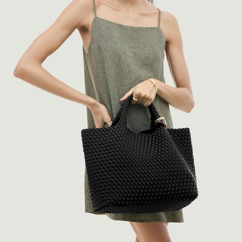 St. Barths Medium Tote Beads | Onyx