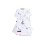 Bubbly Sailboats Blue - Swaddle Blanket