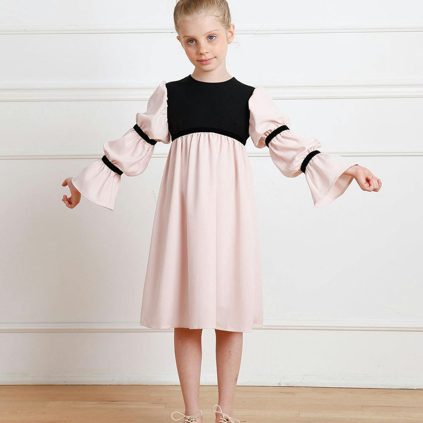 Bella dress (burgundy with golden embroidery blooms)