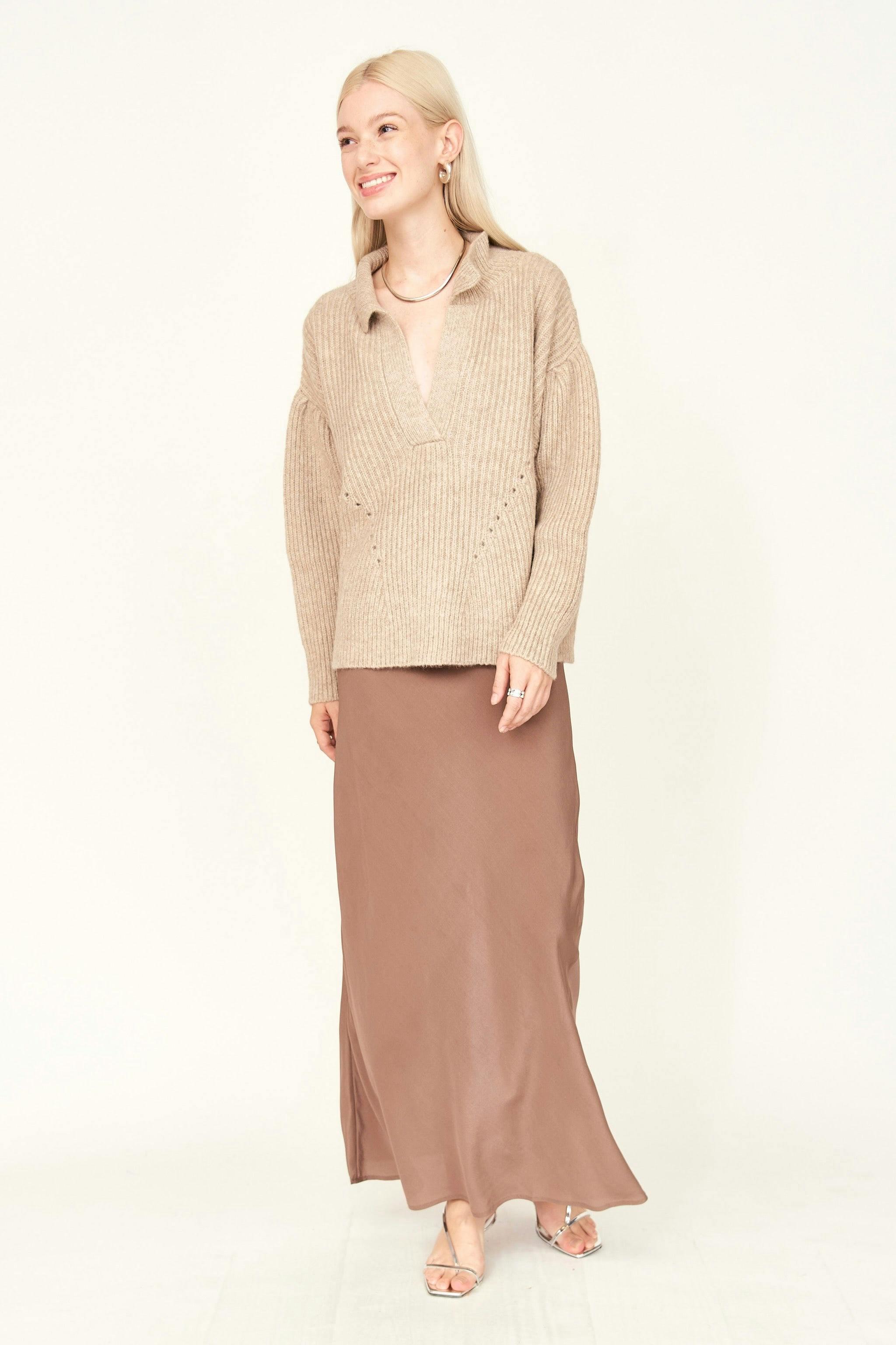 Santander Skirt in Taupe (Excluded from sale)