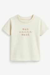 Sun Waves Sand Clay Organic Cotton Toddler T-Shirt Short Sleeve