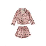 Evil Eye Silky Long Sleeve Short Set