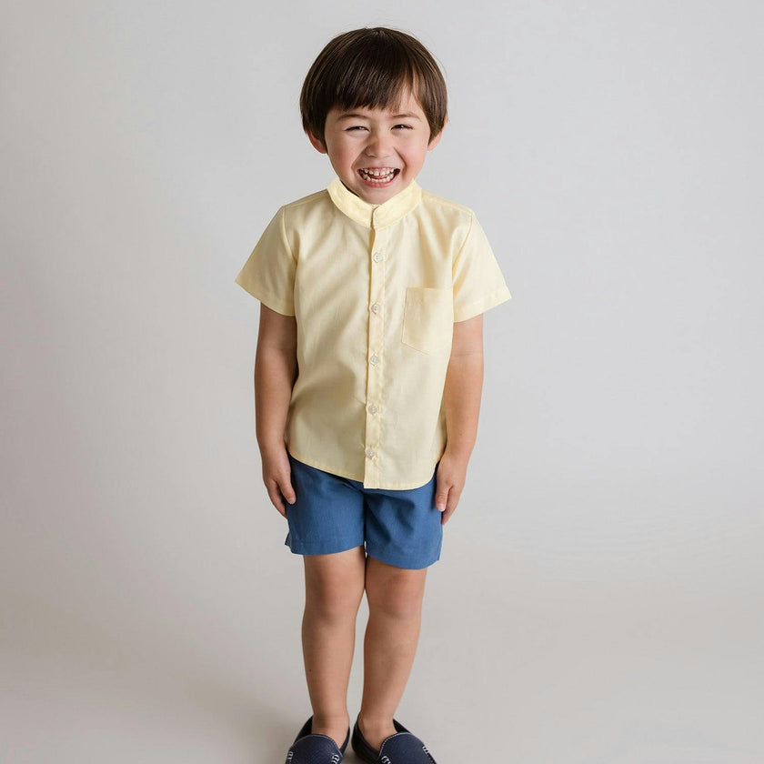 Yellow Pointed Collar Shirt