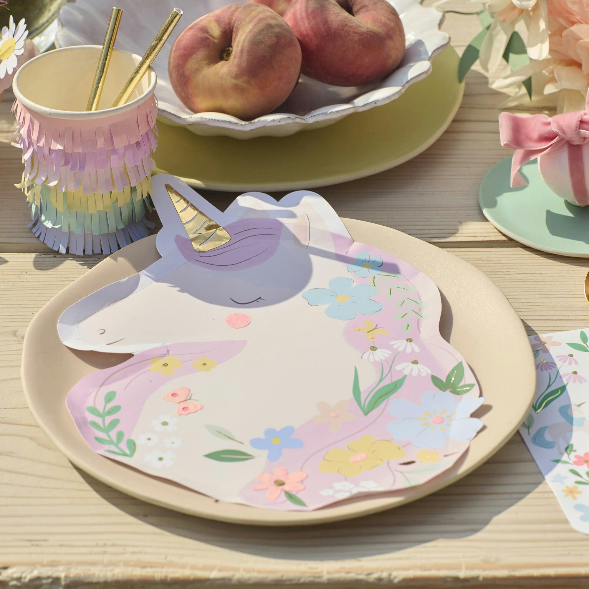 Meadow Unicorns Shaped Plates