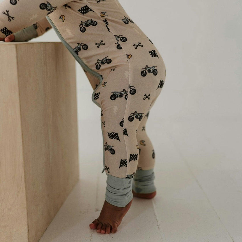 Baby Boy Long Sleeve Zip Romper in Dinosaur