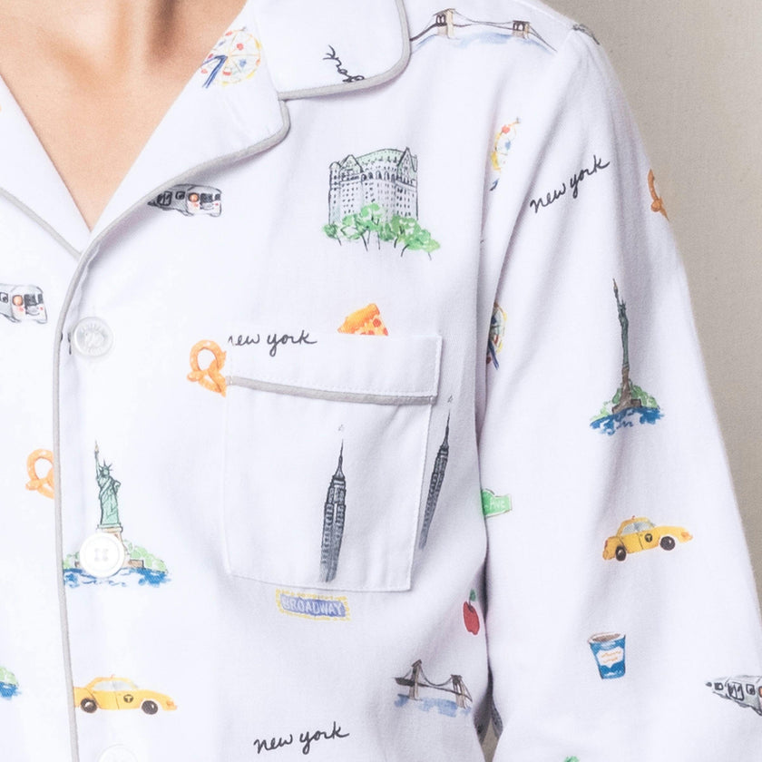 Kid's Twill Pajama Set in New York! New York!